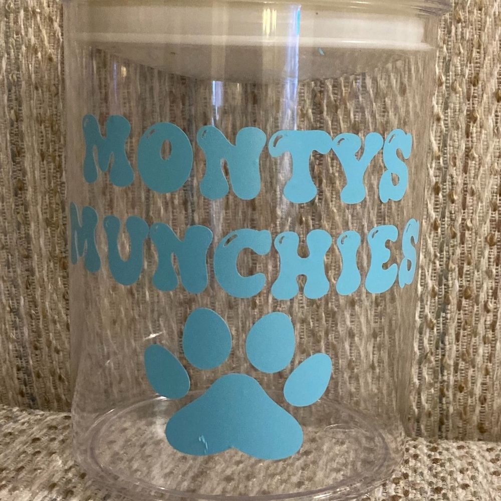 Custom pet snack jar